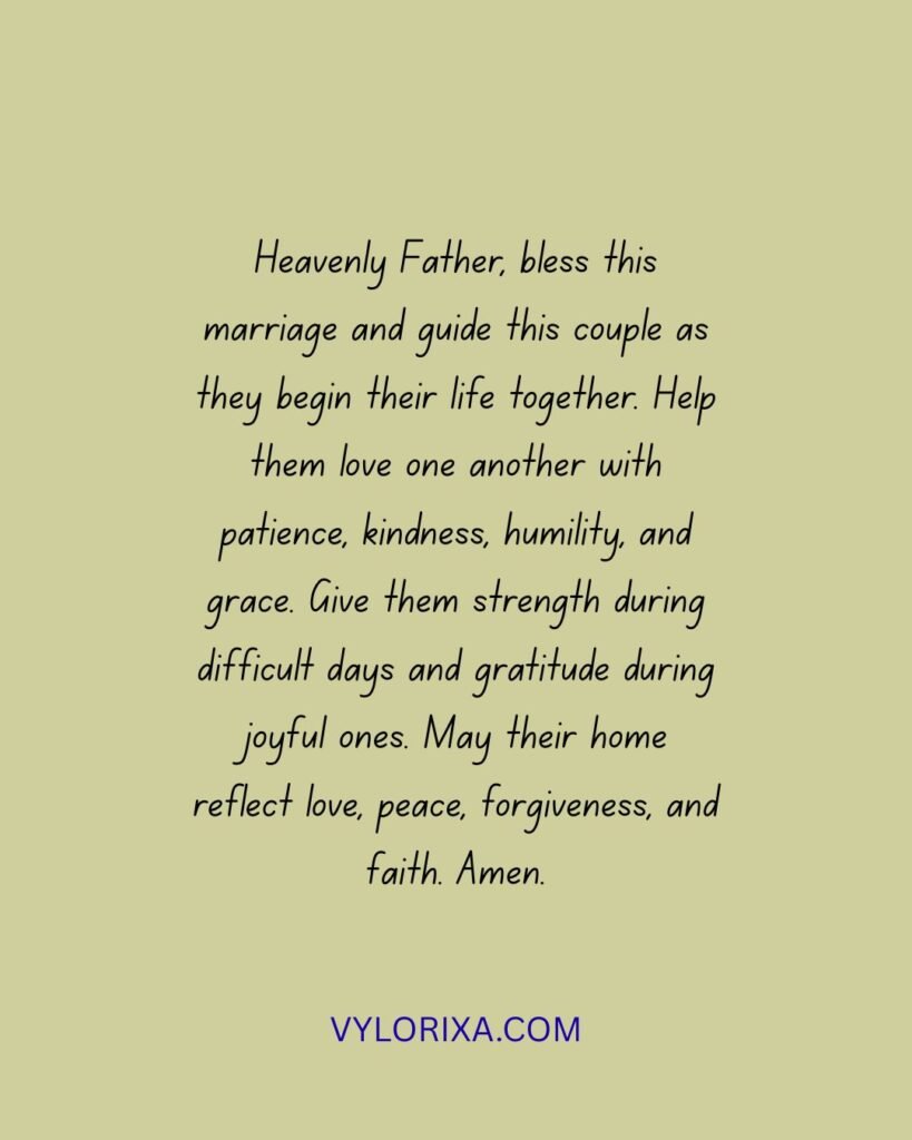 Christian Wedding Prayer