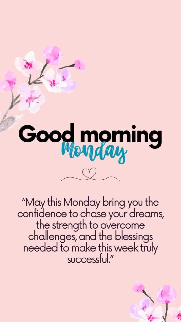 Good Morning Monday Blessings for a Successful Week