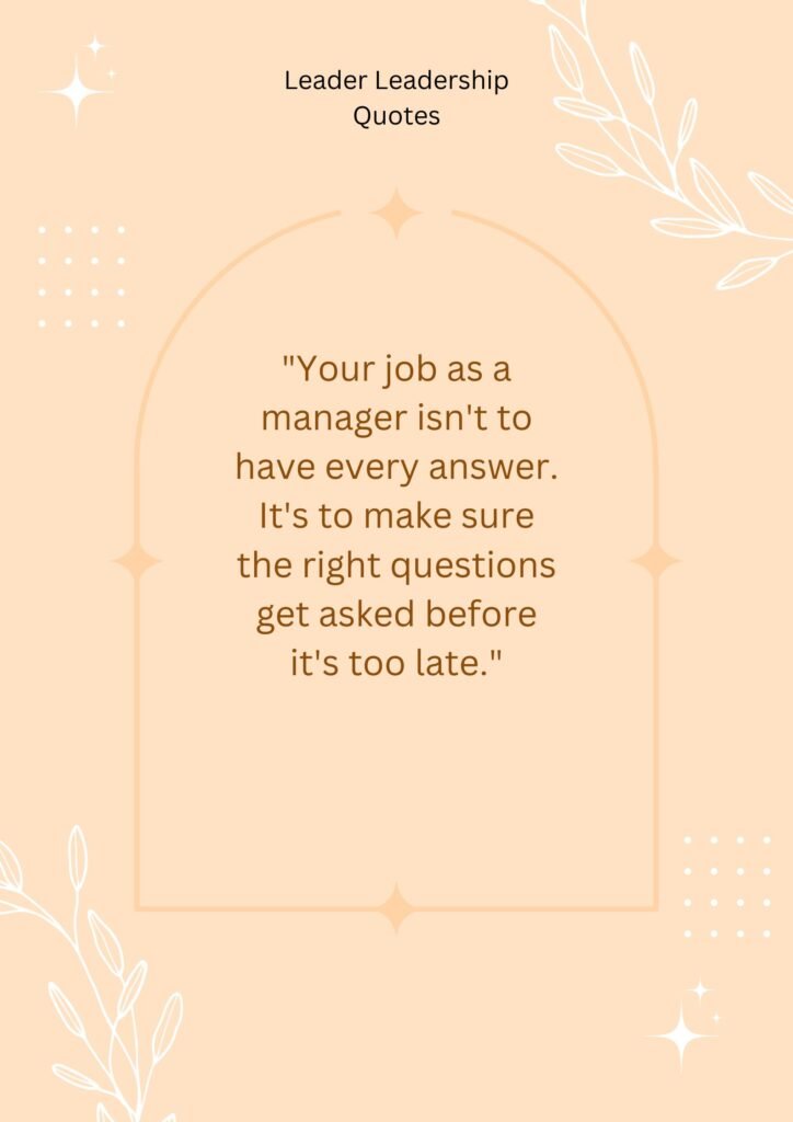 Leadership Quotes for Managers and CEOs