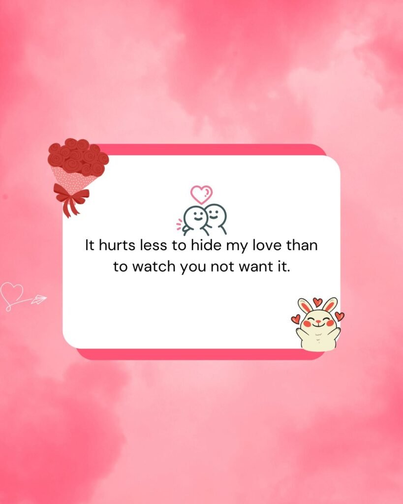 Sad and Painful Hidden Love Quotes