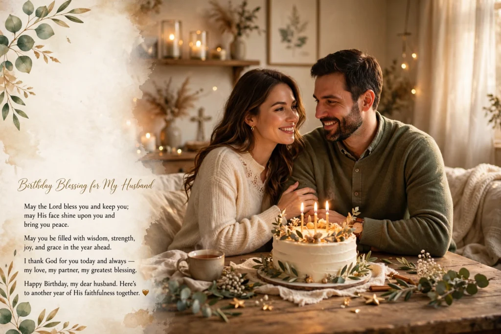 Happy birthday hubby quotes graphic with heartfelt wish for husband
