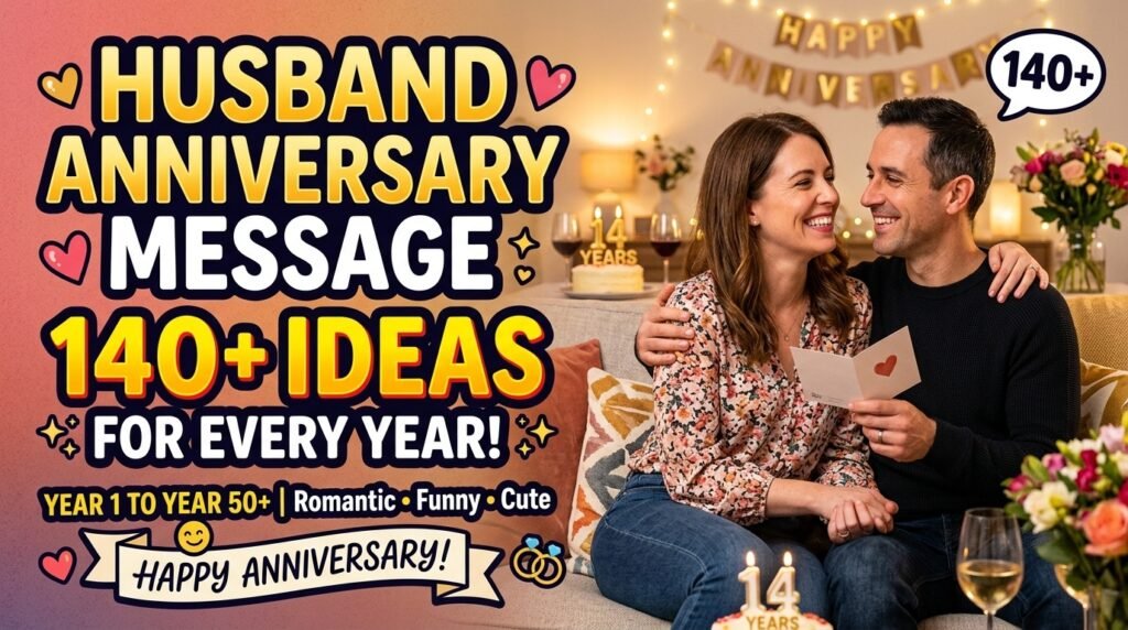 Husband Anniversary Message Ideas for Every Year of Marriage
